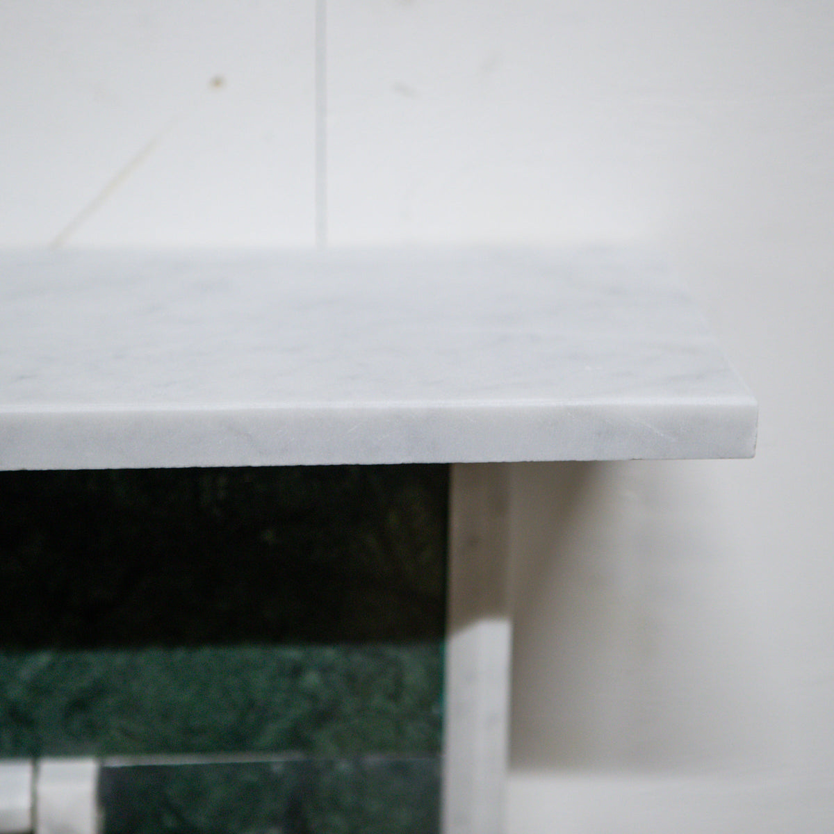 Regency Style Carrara &amp; Verde Marble Fireplace Surround | The Architectural Forum