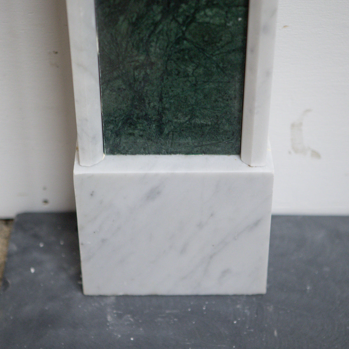 Regency Style Carrara &amp; Verde Marble Fireplace Surround | The Architectural Forum