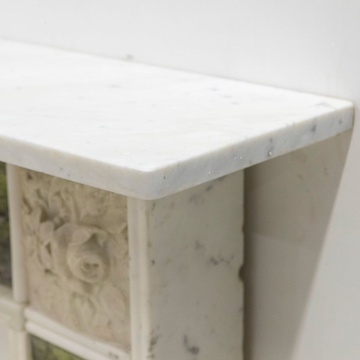 Antique Regency Statuary &amp; Verde Marble Fireplace Surround | The Architectural Forum