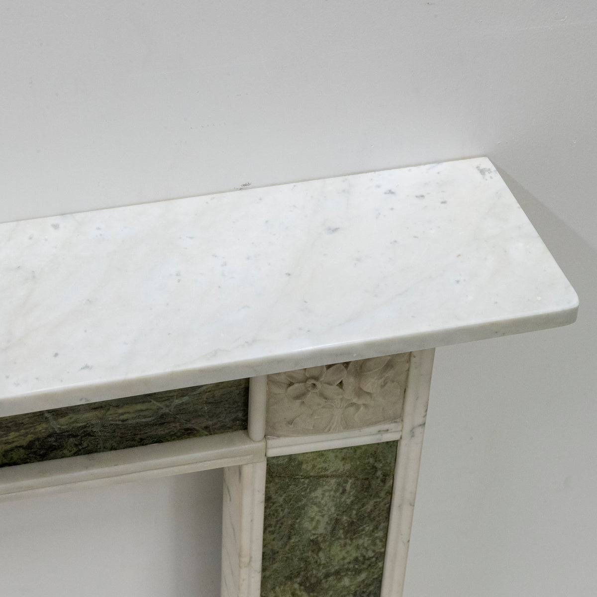 Antique Regency Statuary &amp; Verde Marble Fireplace Surround | The Architectural Forum