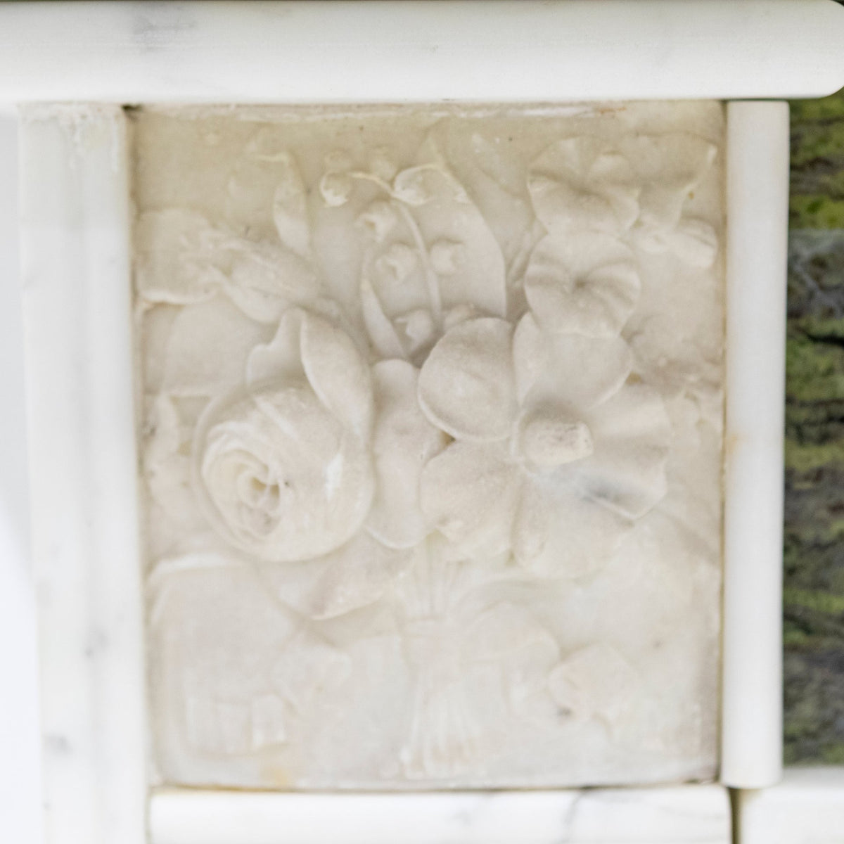 Antique Regency Statuary &amp; Verde Marble Fireplace Surround | The Architectural Forum