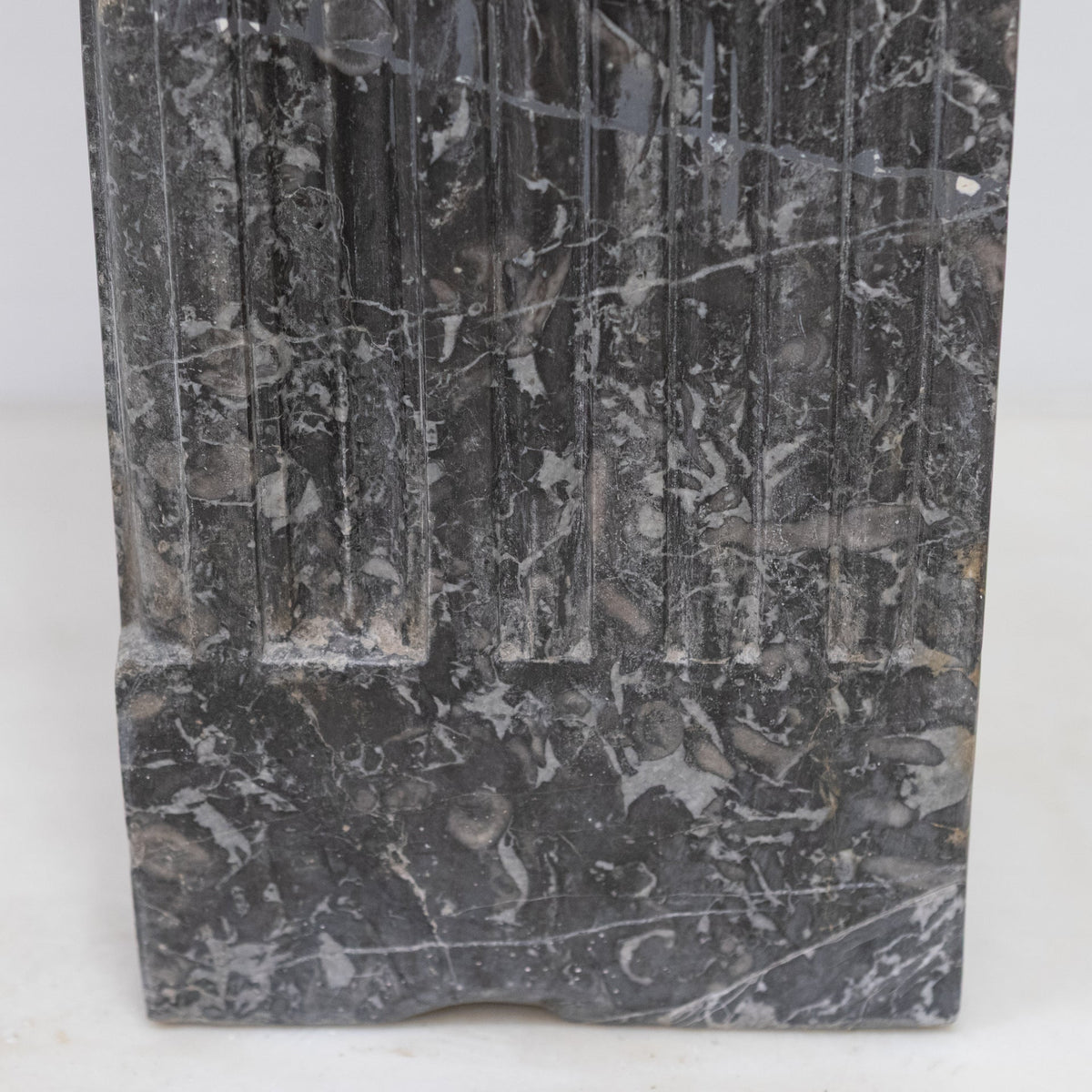 A Fine Late 19th Century Neoclassical Grey Marble Fireplace