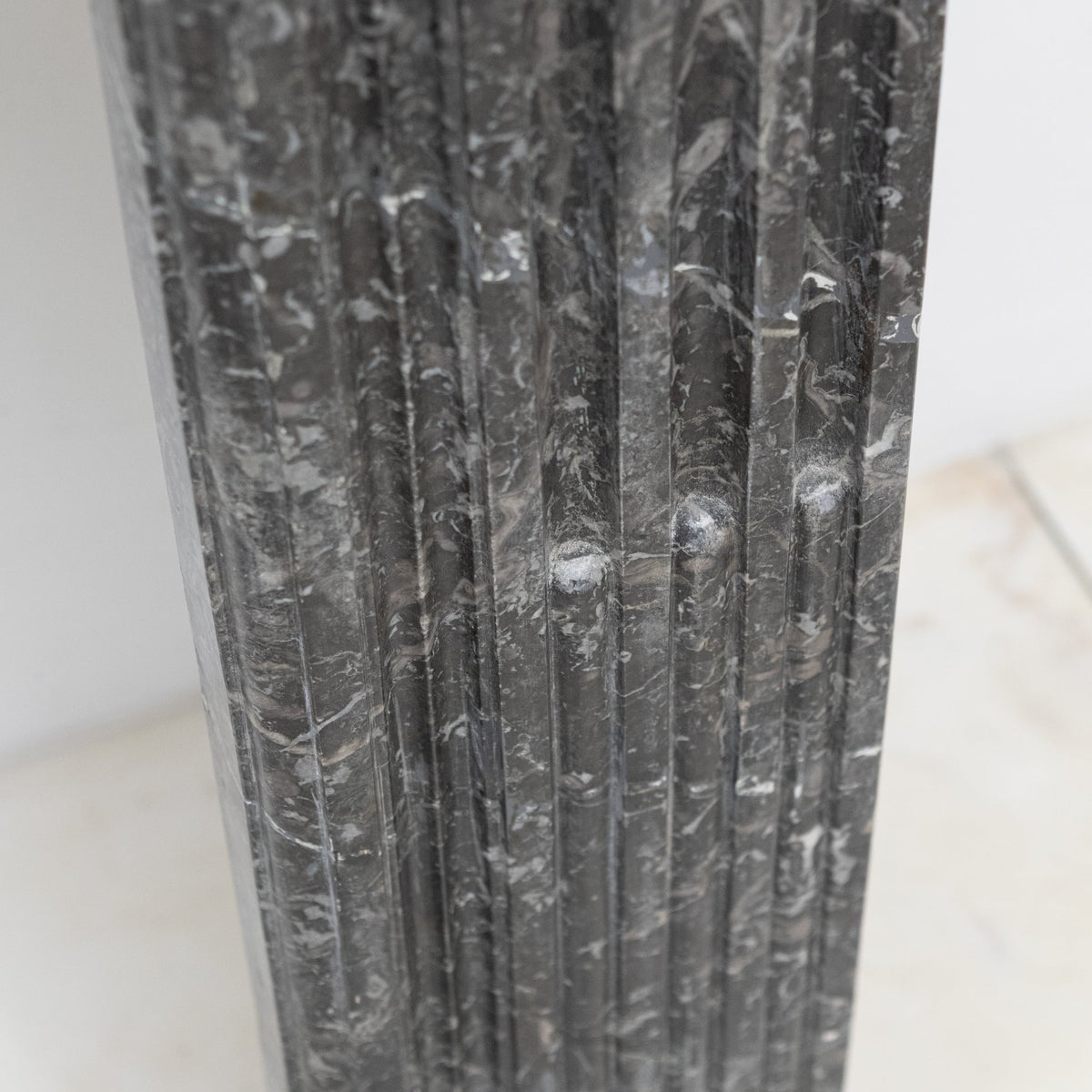 A Fine Late 19th Century Neoclassical Grey Marble Fireplace