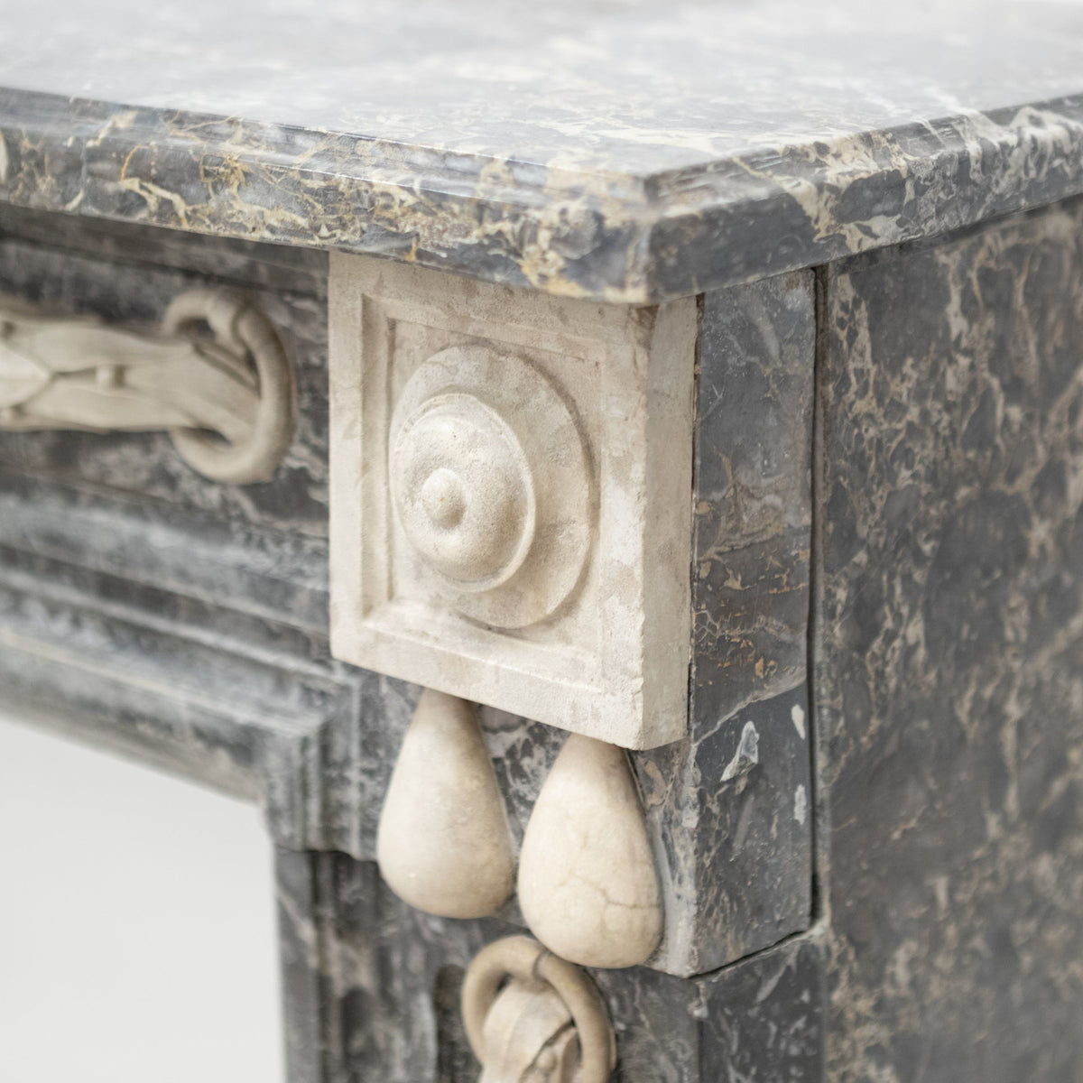 A Fine Late 19th Century Neoclassical Grey Marble Fireplace | The Architectural Forum