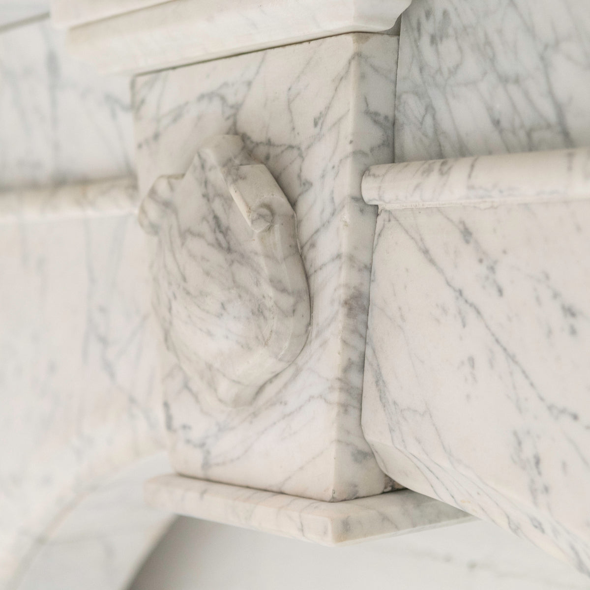 Large Antique Victorian Statuary Marble Arched Surround with Corbels | The Architectural Forum