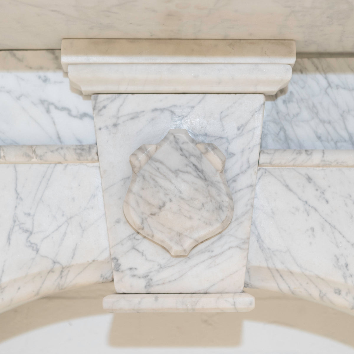 Large Antique Victorian Statuary Marble Arched Surround with Corbels | The Architectural Forum