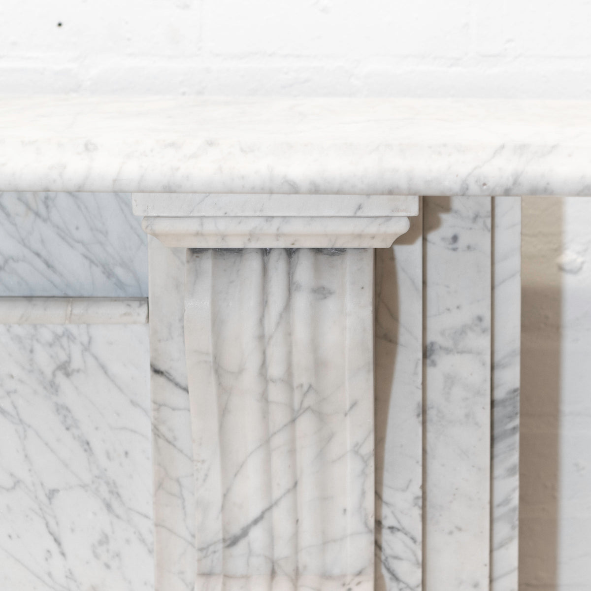 Large Antique Victorian Statuary Marble Arched Surround with Corbels | The Architectural Forum