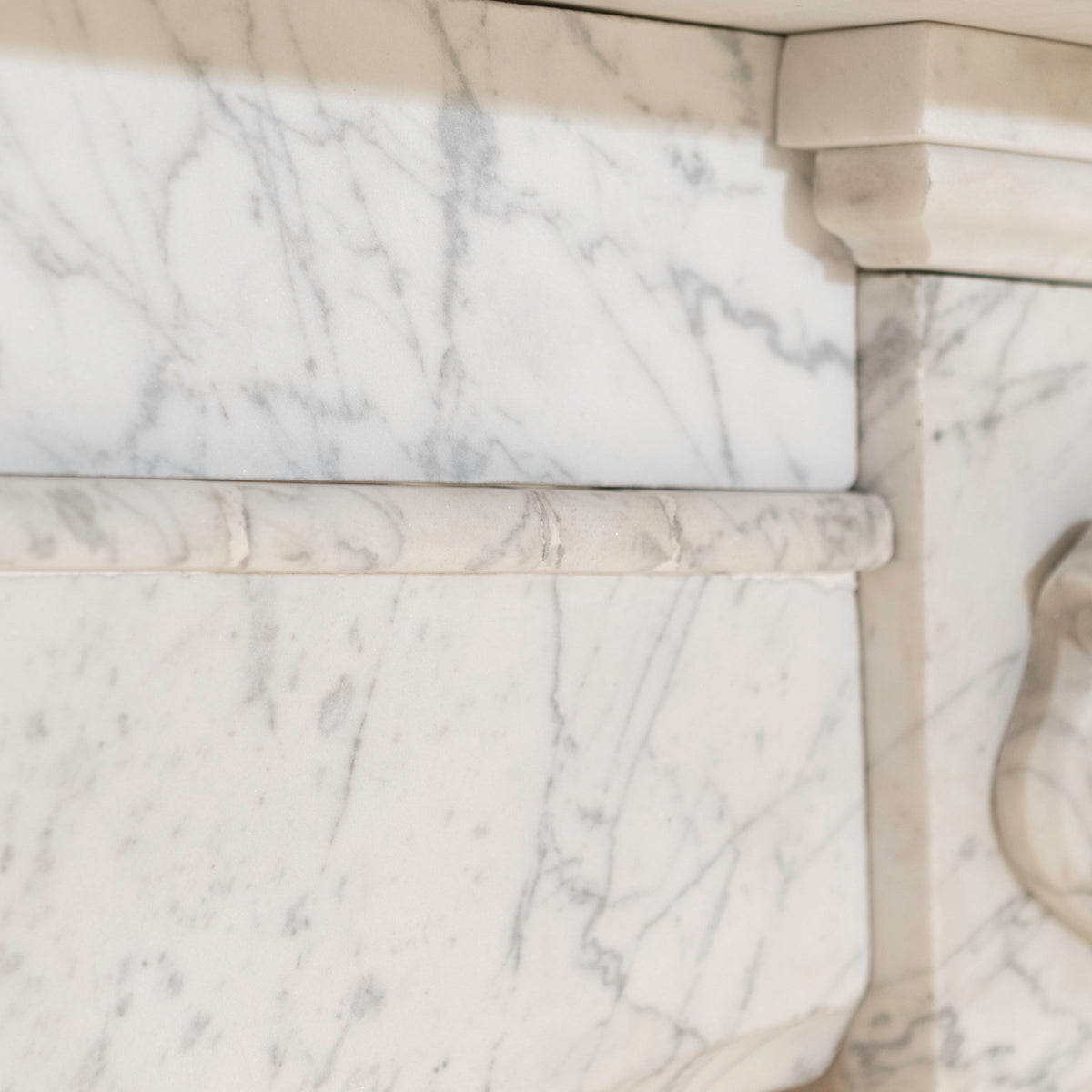 Large Antique Victorian Statuary Marble Arched Surround with Corbels | The Architectural Forum