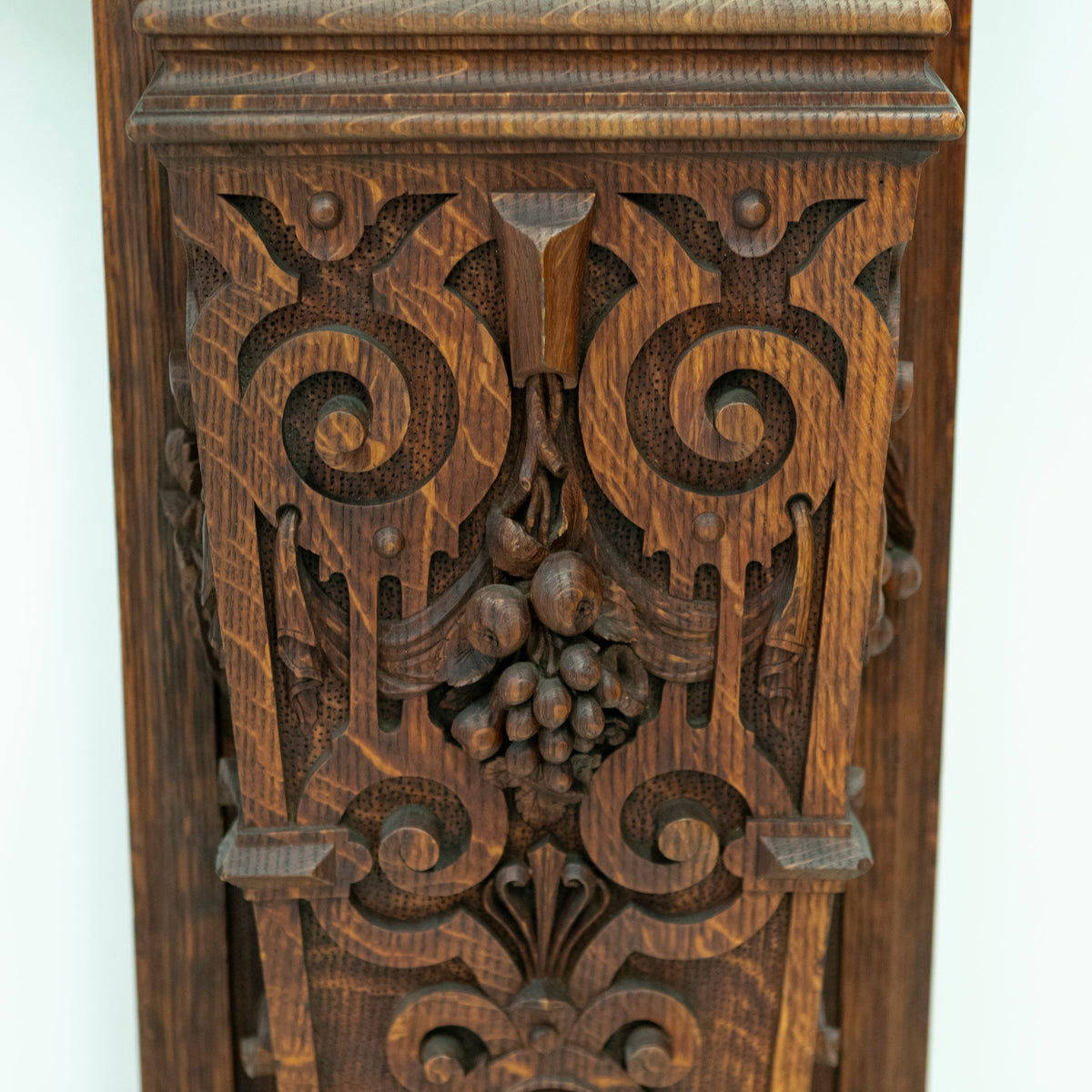 Monumental Antique Arts &amp; Crafts Carved Oak Fireplace Surround | The Architectural Forum