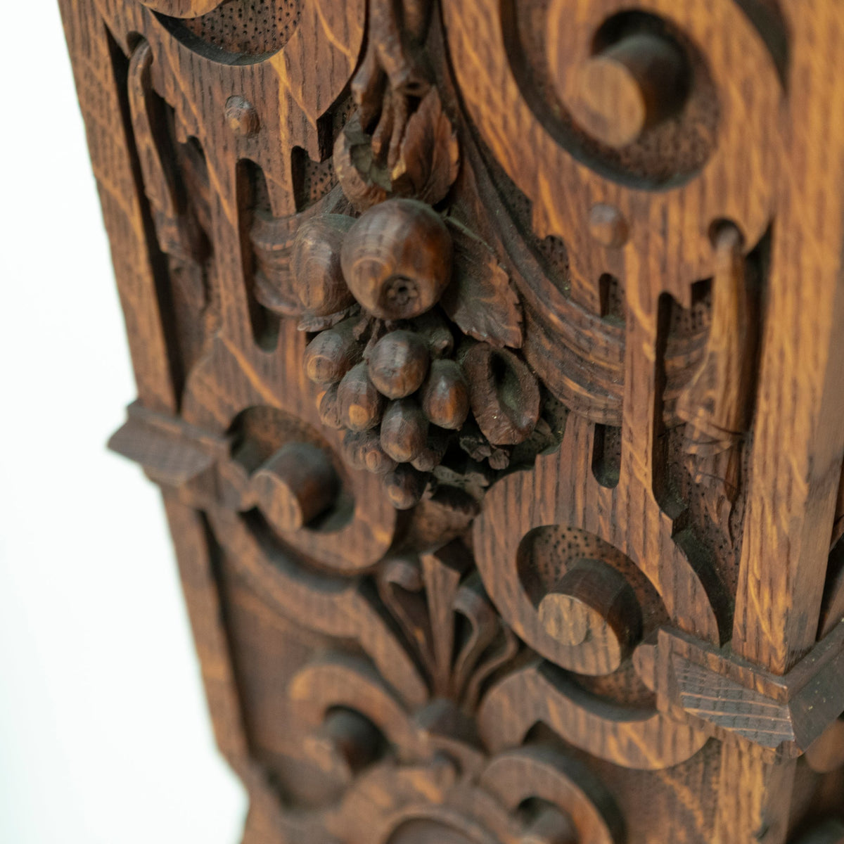 Monumental Antique Arts &amp; Crafts Carved Oak Fireplace Surround | The Architectural Forum
