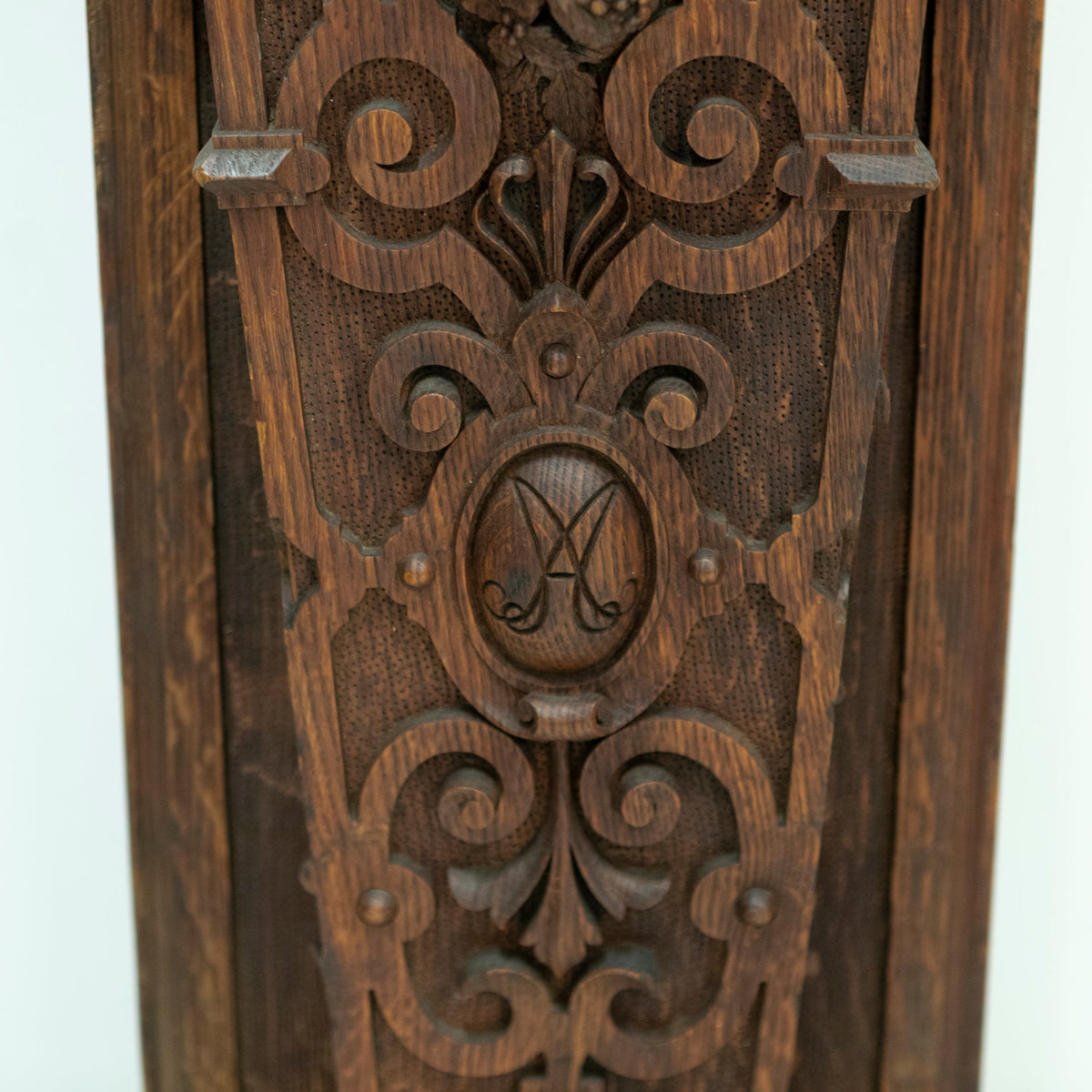Monumental Antique Arts &amp; Crafts Carved Oak Fireplace Surround | The Architectural Forum