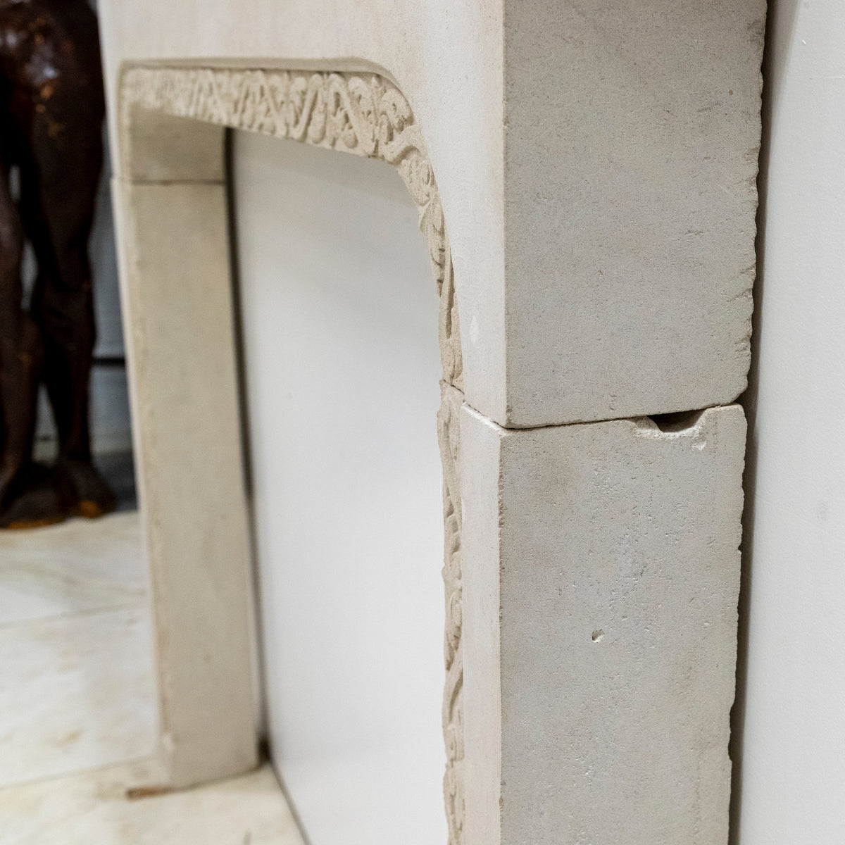 Antique Carved Stone Architectural Fireplace Surround | The Architectural Forum