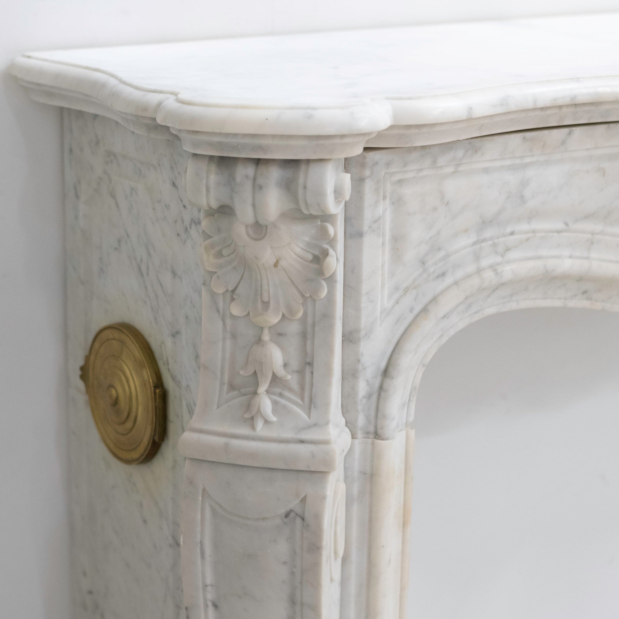 Antique Louis XV French Style Carrara Marble Fireplace | The Architectural Forum
