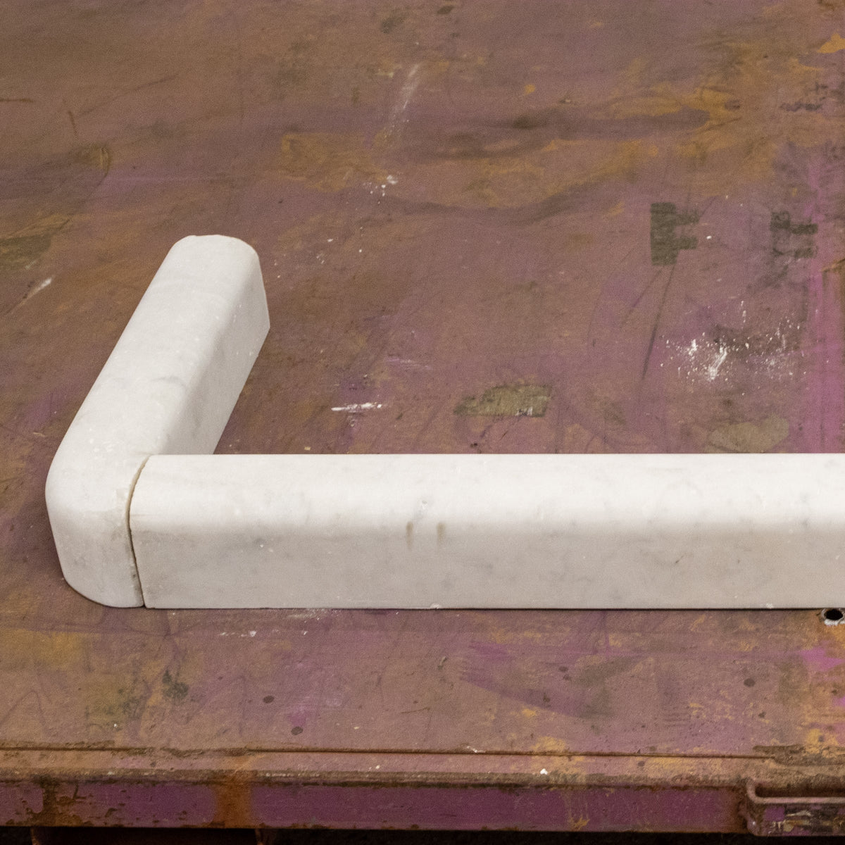 Antique Carrara Marble Fender |  Fireplace Curb Fender | The Architectural Forum