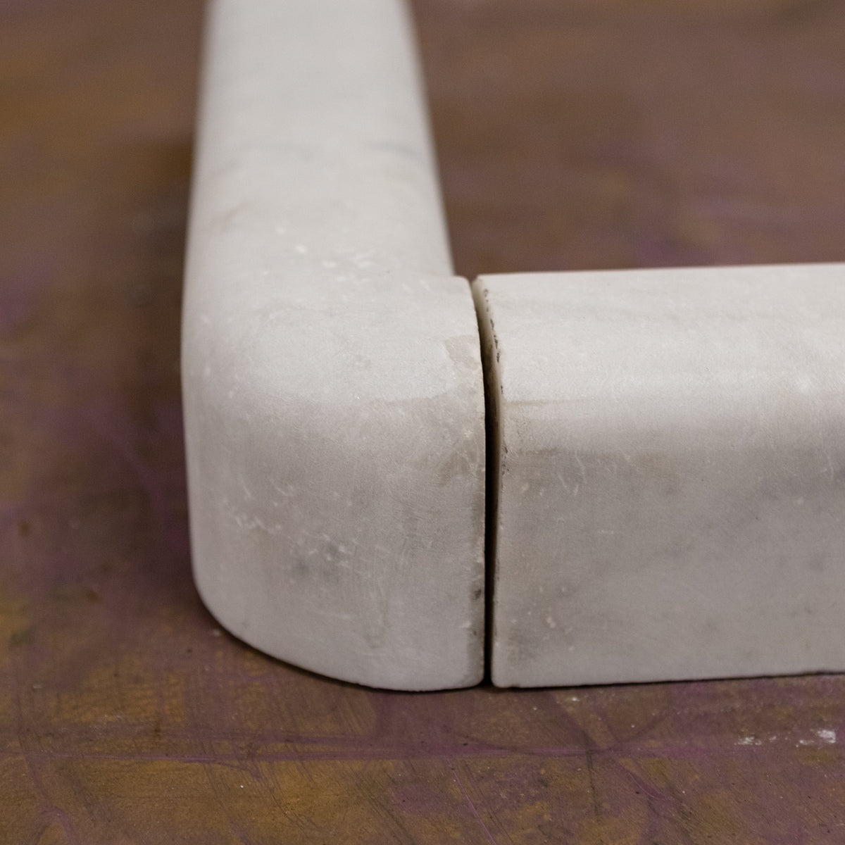 Antique Carrara Marble Fender |  Fireplace Curb Fender | The Architectural Forum