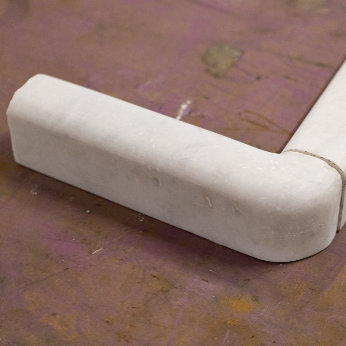 Antique Carrara Marble Fender |  Fireplace Curb Fender | The Architectural Forum