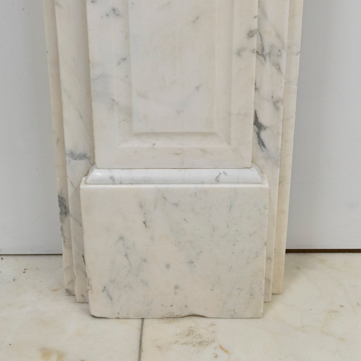 Antique Carrara Marble Fireplace Surround