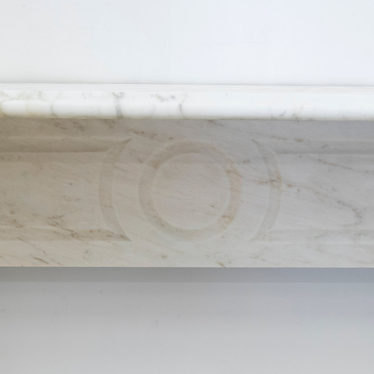 Antique Carrara Marble Fireplace Surround