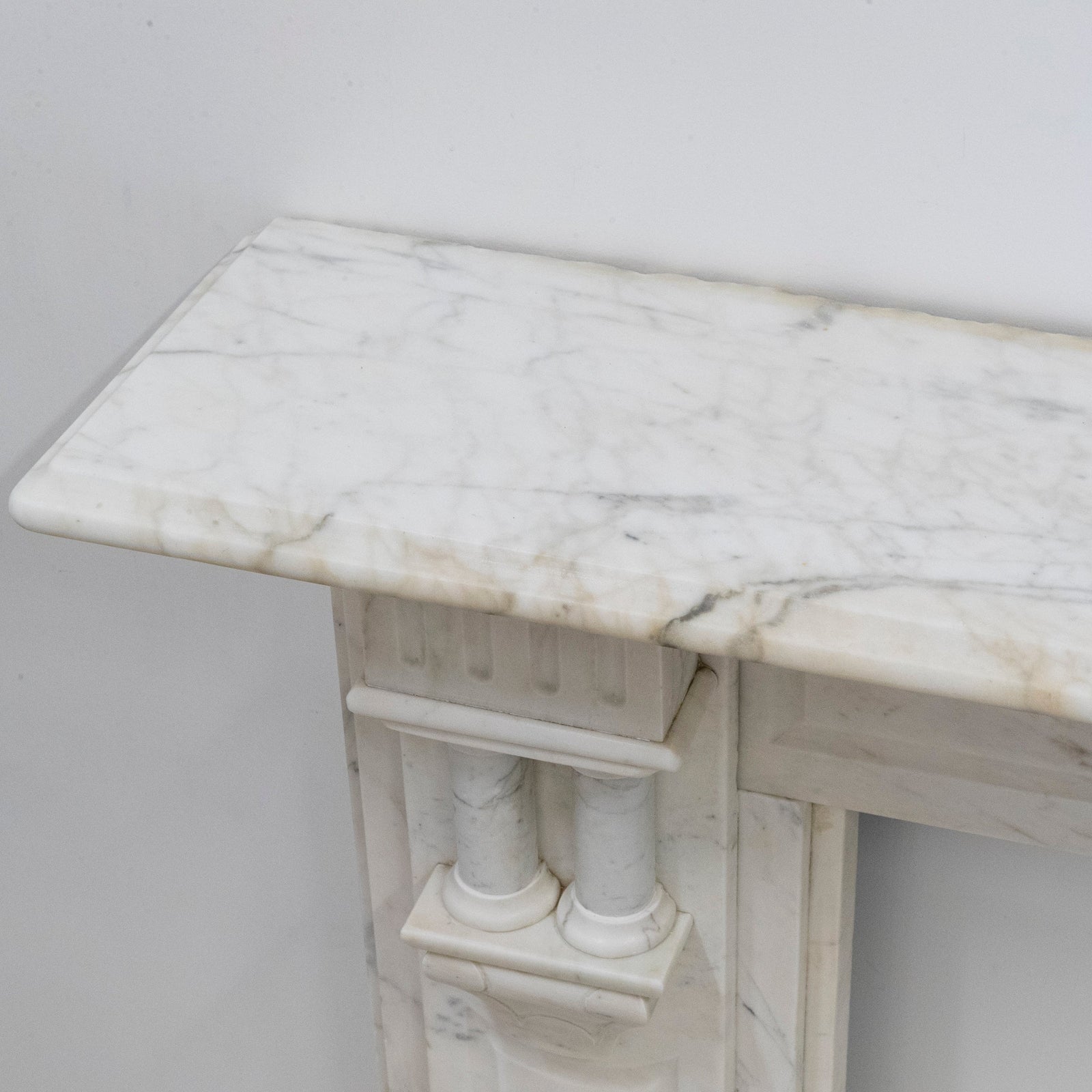 Antique Carrara Marble Fireplace Surround