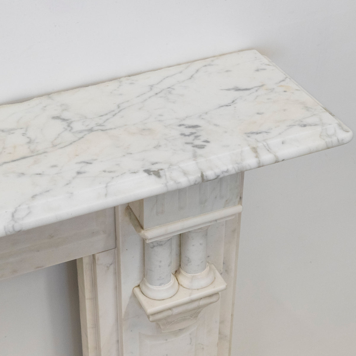 Antique Carrara Marble Fireplace Surround