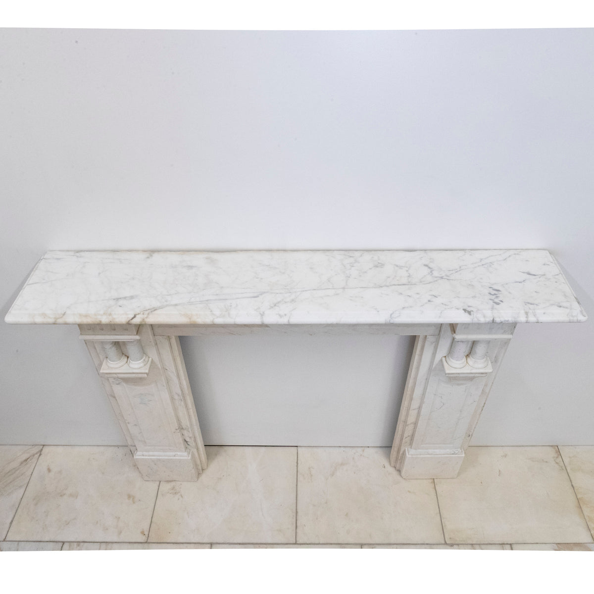 Antique Carrara Marble Fireplace Surround
