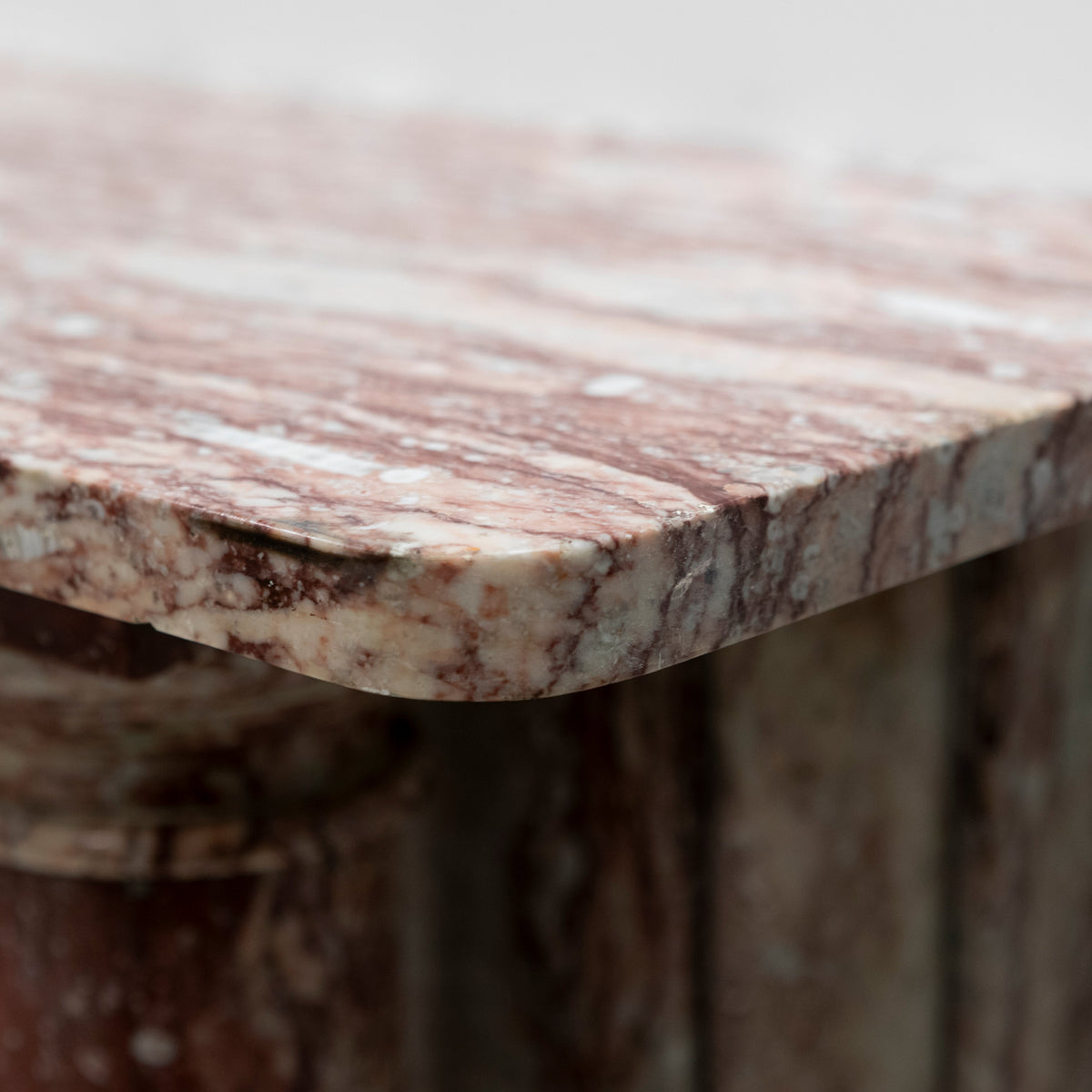 Antique Rojo Alicante Marble Fireplace Surround with Columns