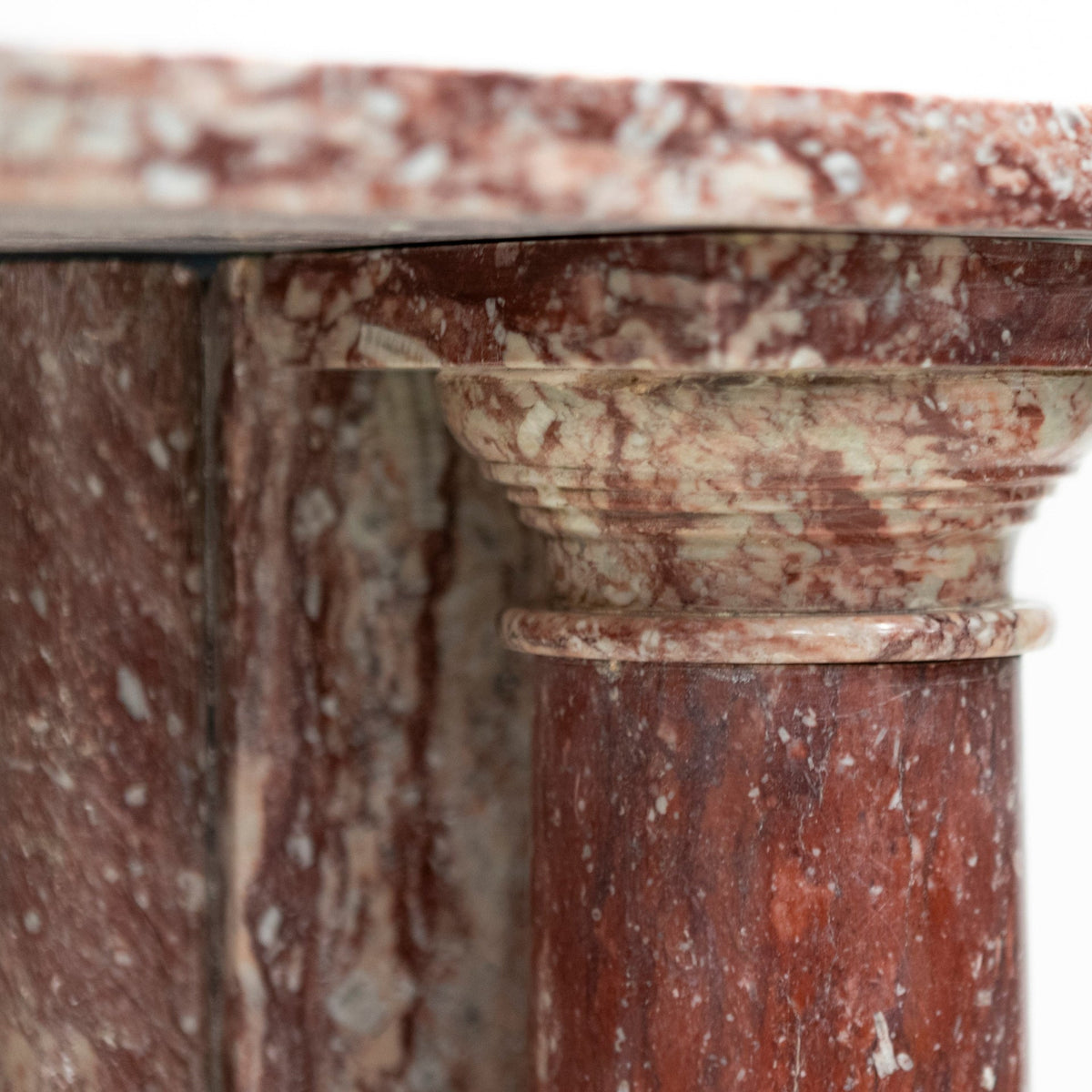 Antique Rojo Alicante Marble Fireplace Surround with Columns | The Architectural Forum