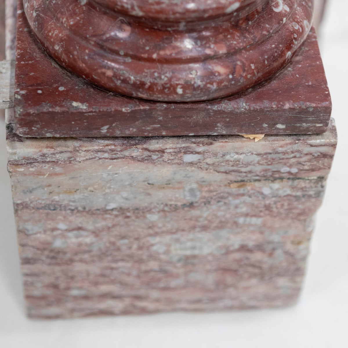 Antique Rojo Alicante Marble Fireplace Surround with Columns | The Architectural Forum
