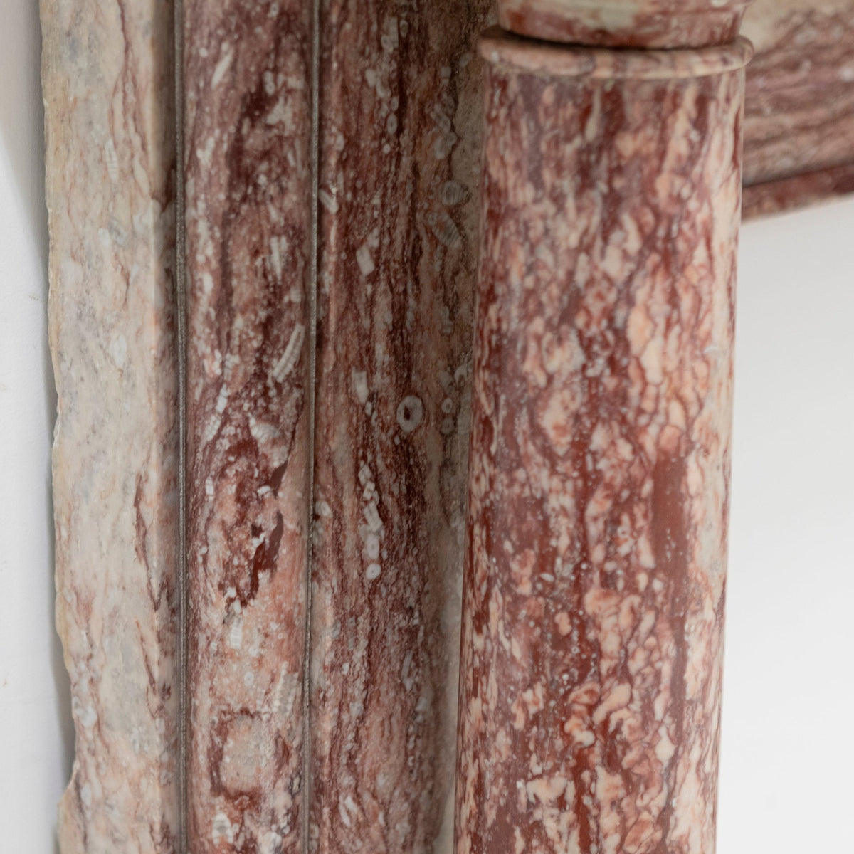 Antique Rojo Alicante Marble Fireplace Surround with Columns | The Architectural Forum