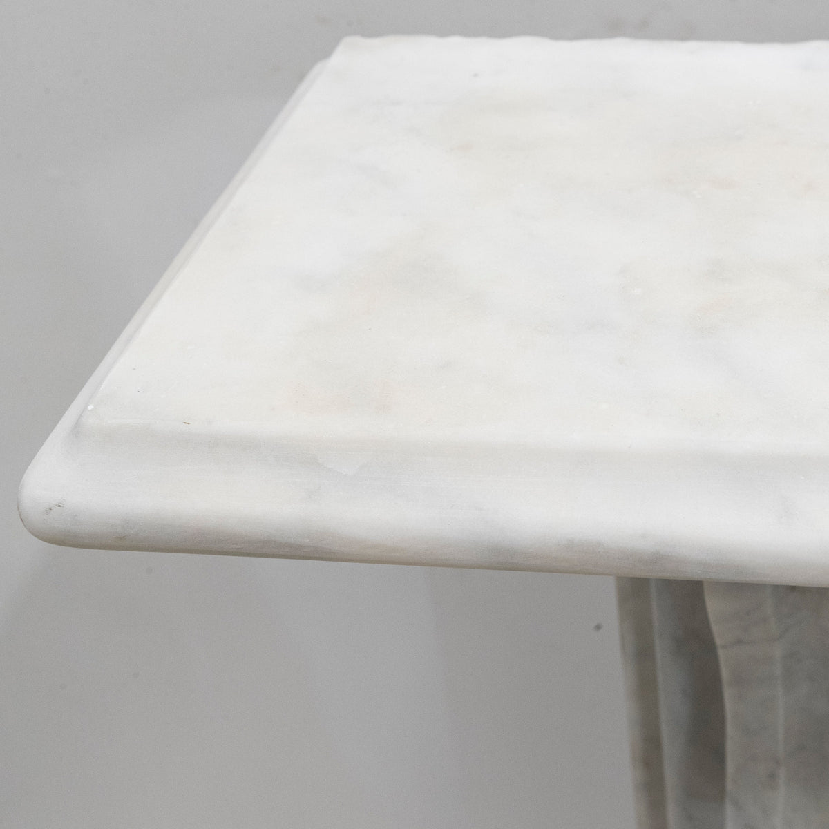 Antique Carrara Marble Fireplace Surround with Corbels