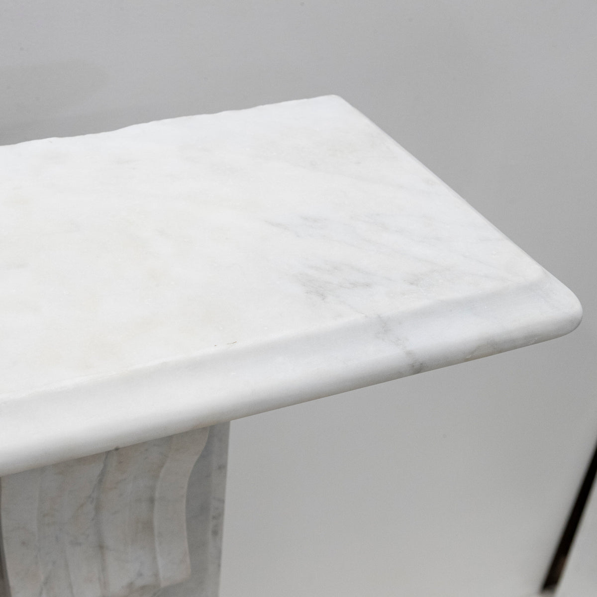 Antique Carrara Marble Fireplace Surround with Corbels