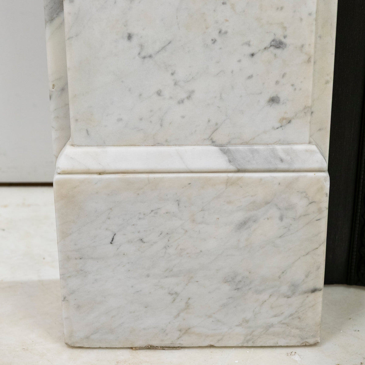 Antique Carrara Marble Fireplace Surround with Corbels