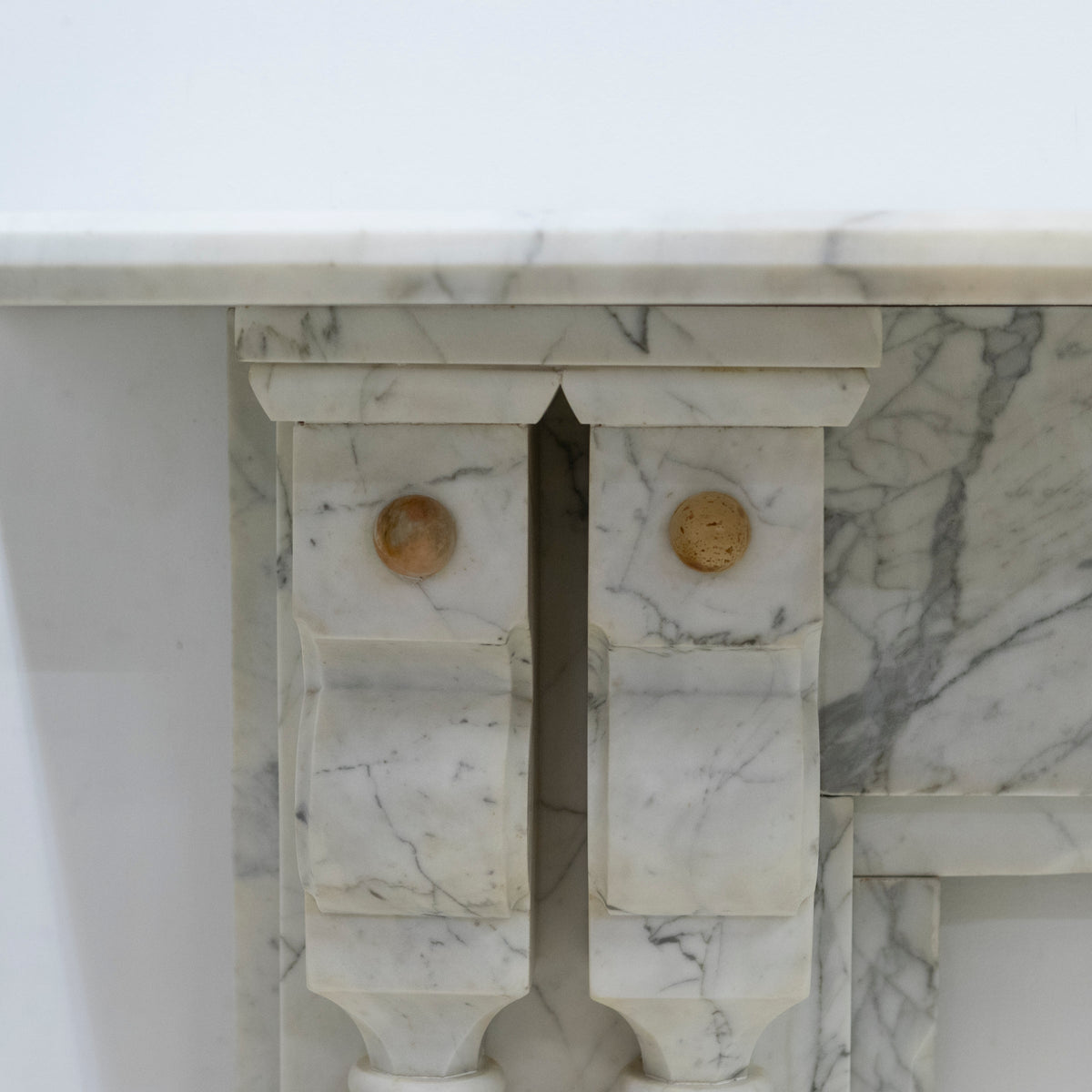 Antique Fireplace Surround With Sienna Marble Columns | The Architectural Forum