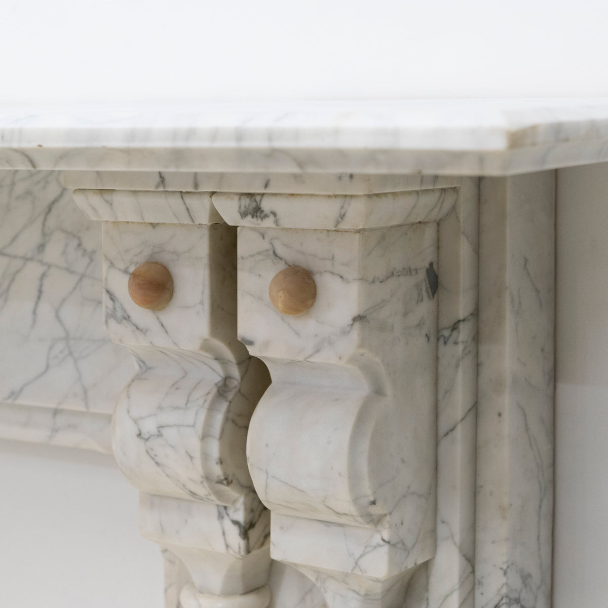 Antique Fireplace Surround With Sienna Marble Columns | The Architectural Forum