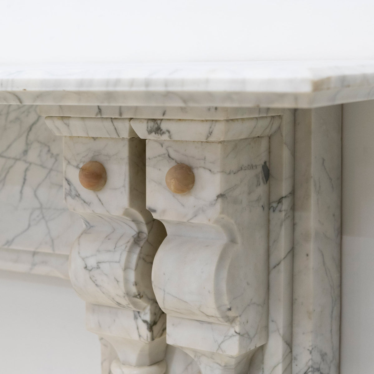 Antique Fireplace Surround With Sienna Marble Columns | The Architectural Forum