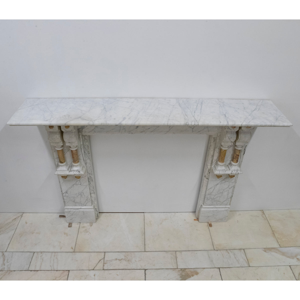 Antique Fireplace Surround With Sienna Marble Columns | The Architectural Forum