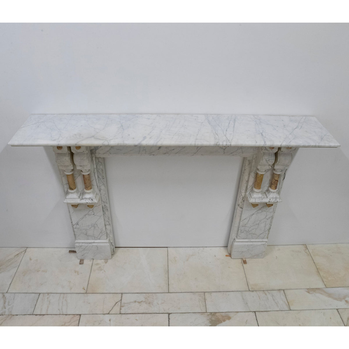 Antique Fireplace Surround With Sienna Marble Columns | The Architectural Forum