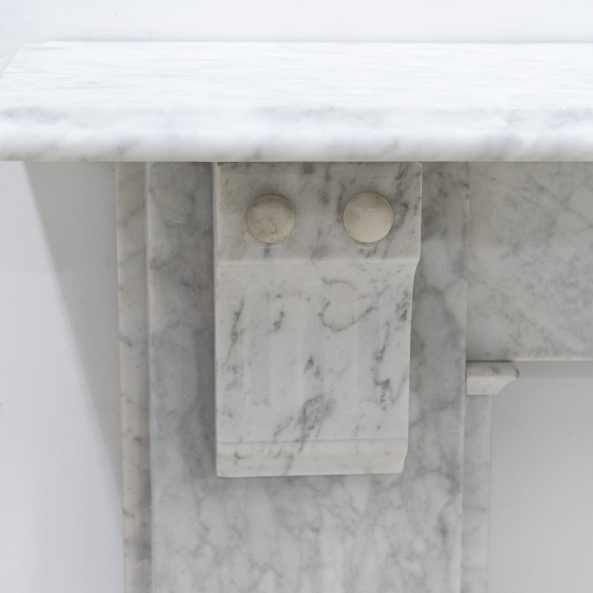 Antique Victorian Carrara Marble Fireplace Surround with Corbels | The Architectural Forum