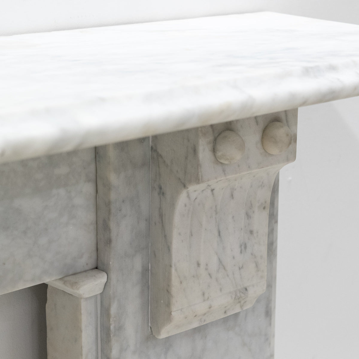 Antique Victorian Carrara Marble Fireplace Surround with Corbels | The Architectural Forum