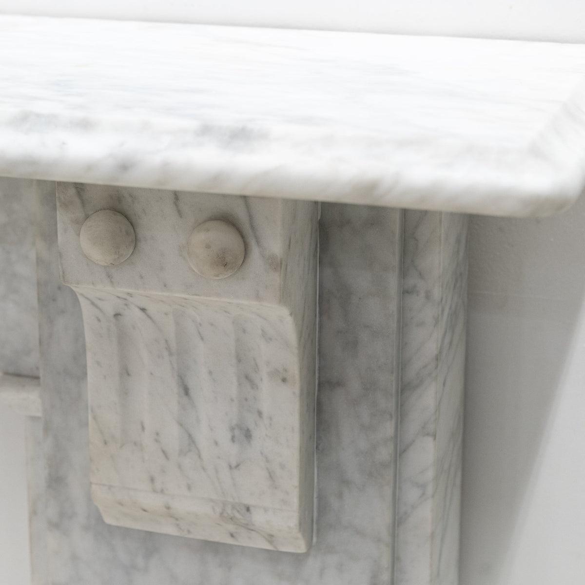 Antique Victorian Carrara Marble Fireplace Surround with Corbels | The Architectural Forum