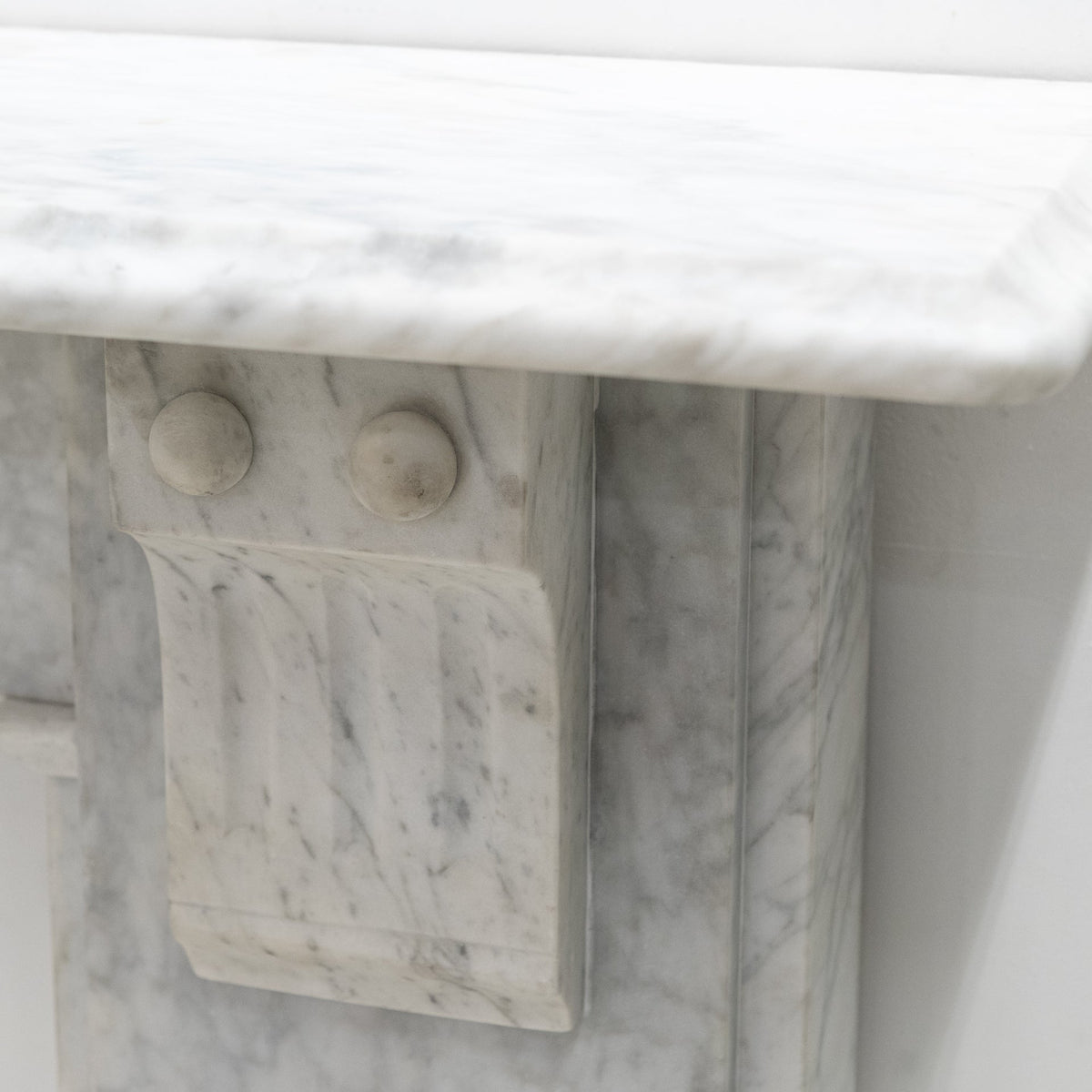 Antique Victorian Carrara Marble Fireplace Surround with Corbels | The Architectural Forum