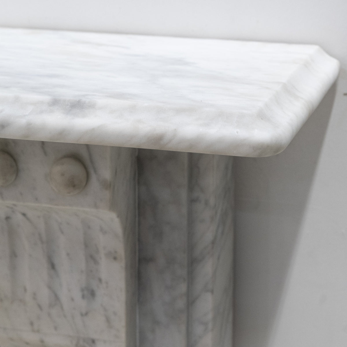 Antique Victorian Carrara Marble Fireplace Surround with Corbels | The Architectural Forum