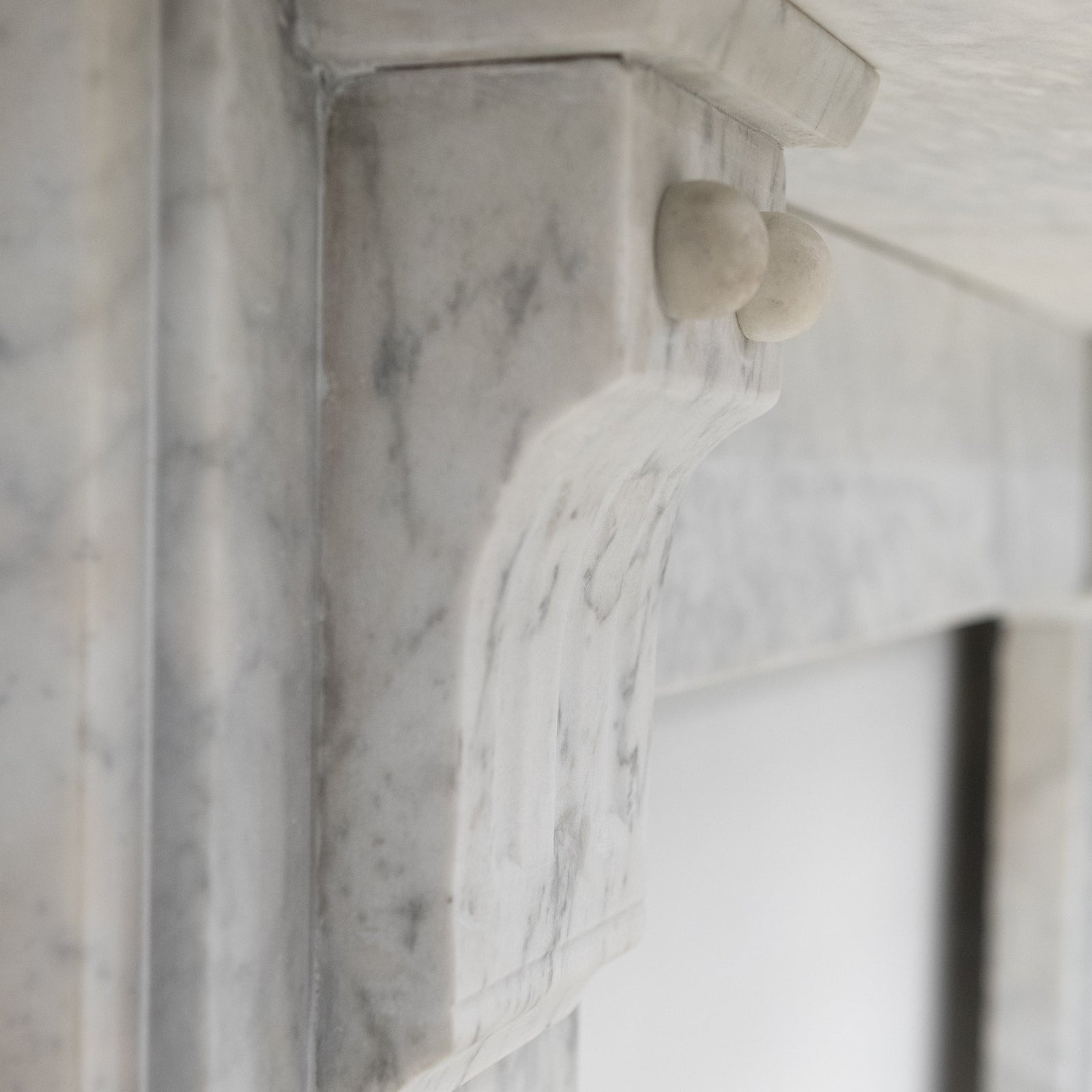 Antique Victorian Carrara Marble Fireplace Surround with Corbels | The Architectural Forum