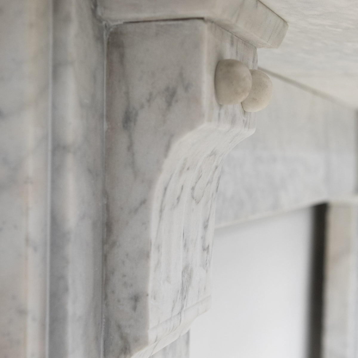 Antique Victorian Carrara Marble Fireplace Surround with Corbels | The Architectural Forum