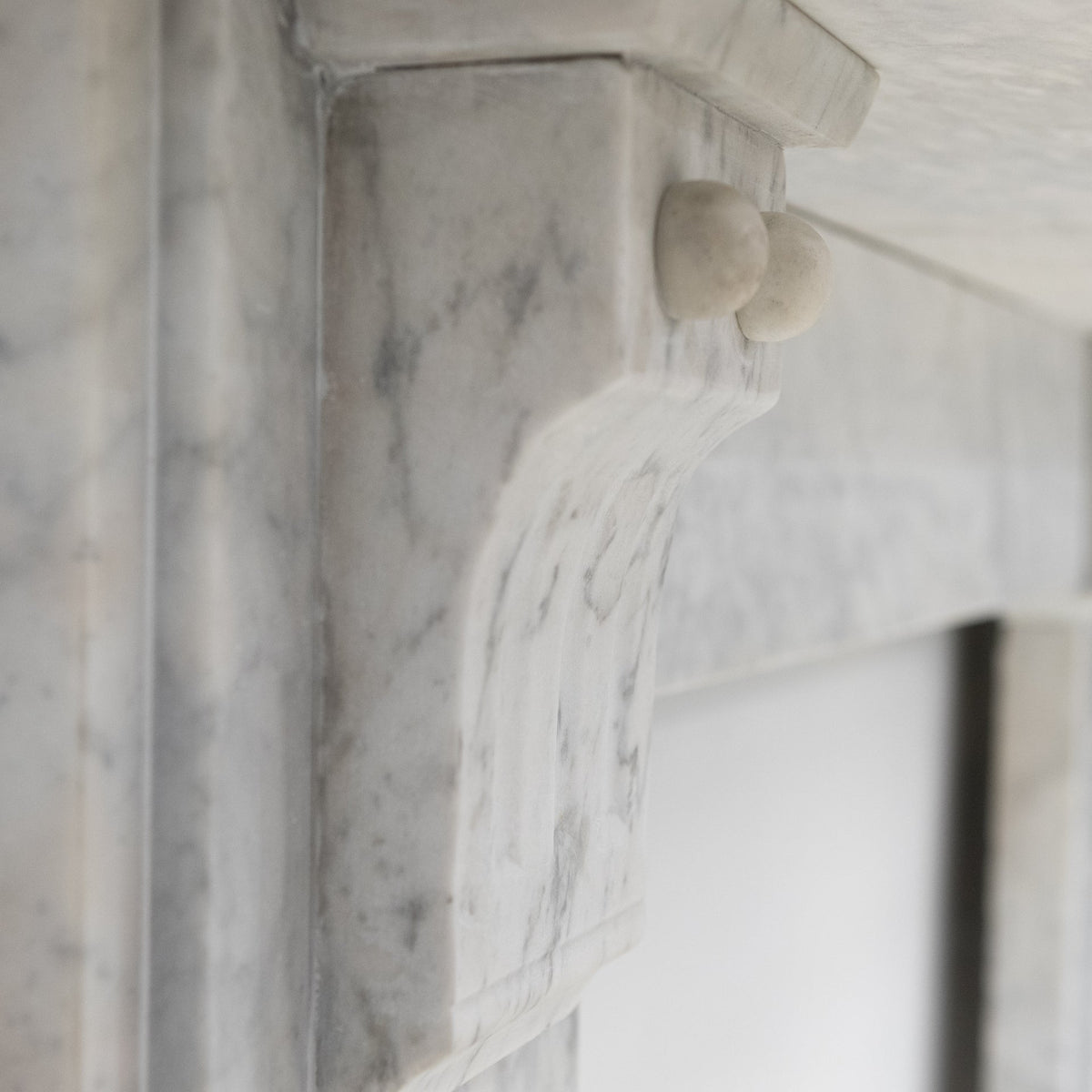 Antique Victorian Carrara Marble Fireplace Surround with Corbels | The Architectural Forum
