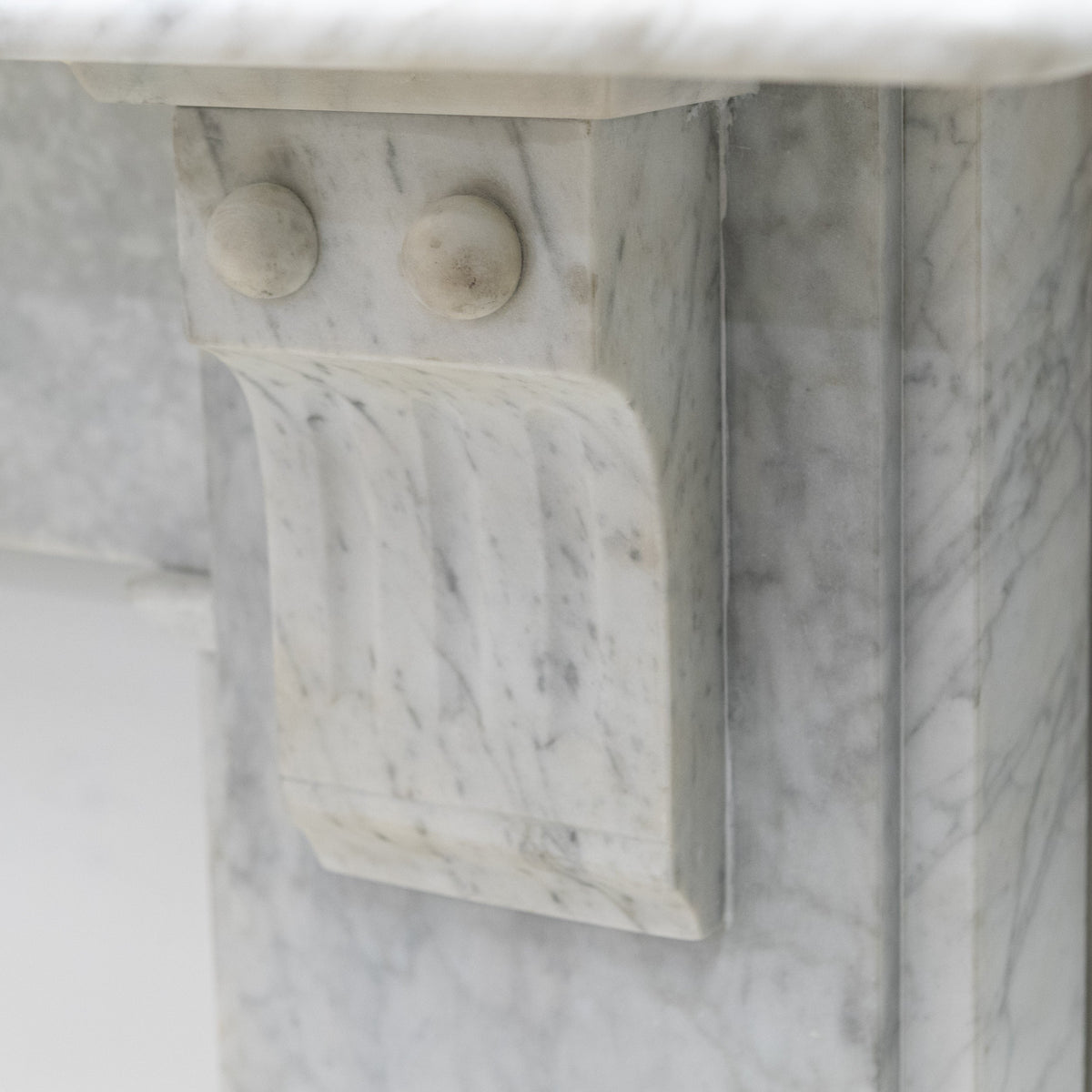 Antique Victorian Carrara Marble Fireplace Surround with Corbels | The Architectural Forum