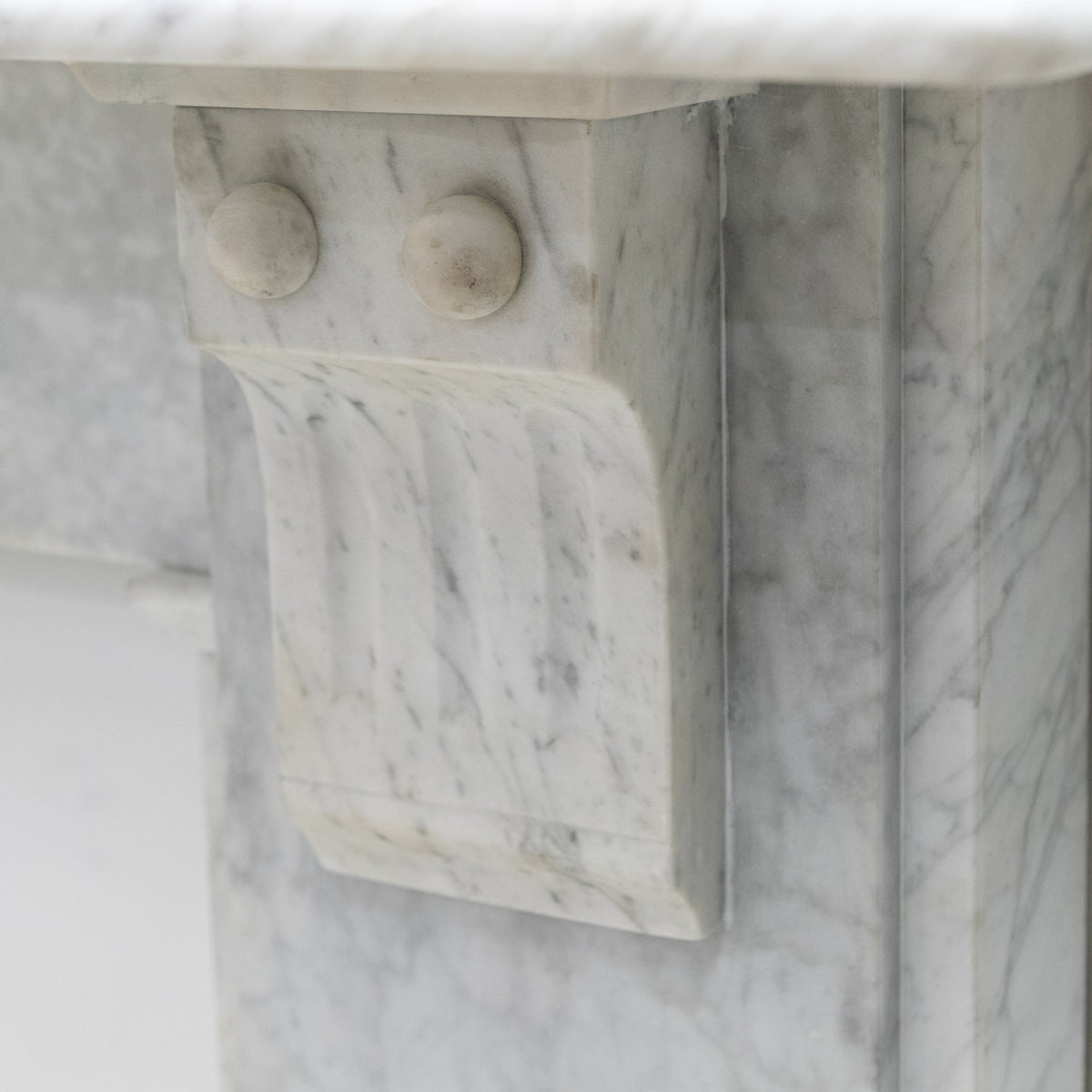 Antique Victorian Carrara Marble Fireplace Surround with Corbels | The Architectural Forum