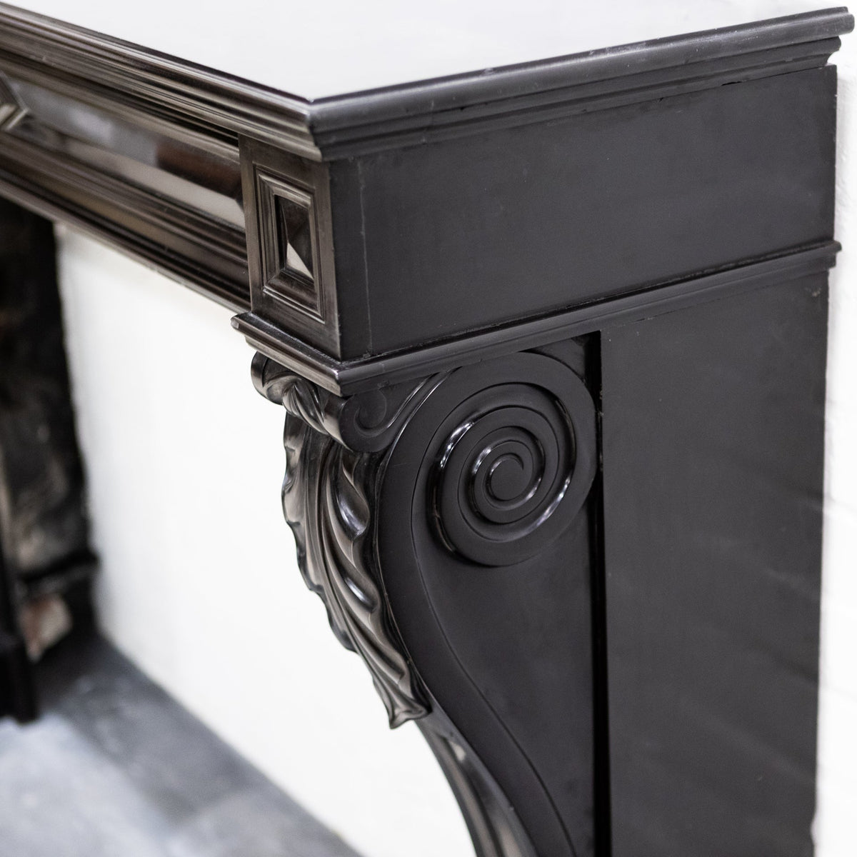 Antique Black Belgian Marble Napoleon III Style Fire Surround | The Architectural Forum