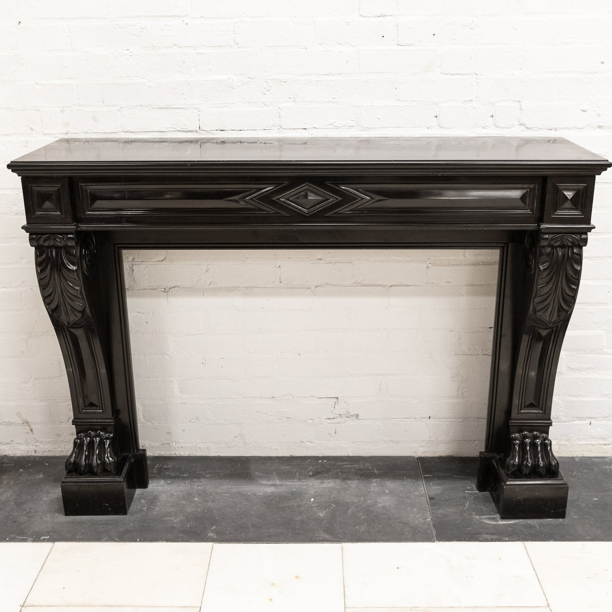 Antique Black Belgian Marble Napoleon III Style Fire Surround | The Architectural Forum