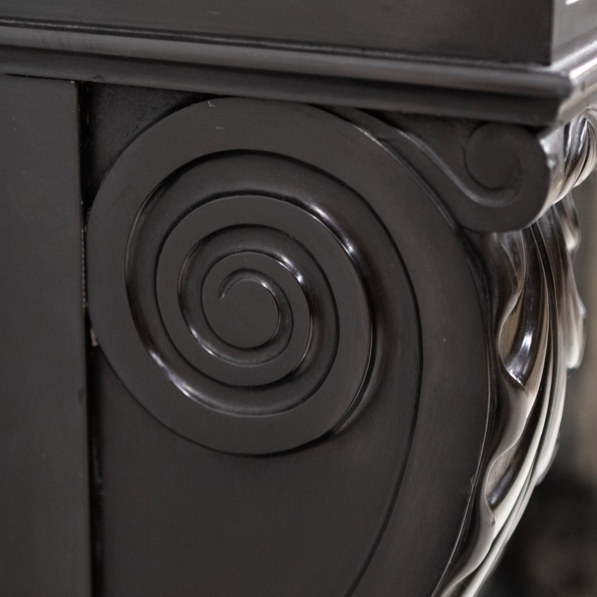 Antique Black Belgian Marble Napoleon III Style Fire Surround | The Architectural Forum